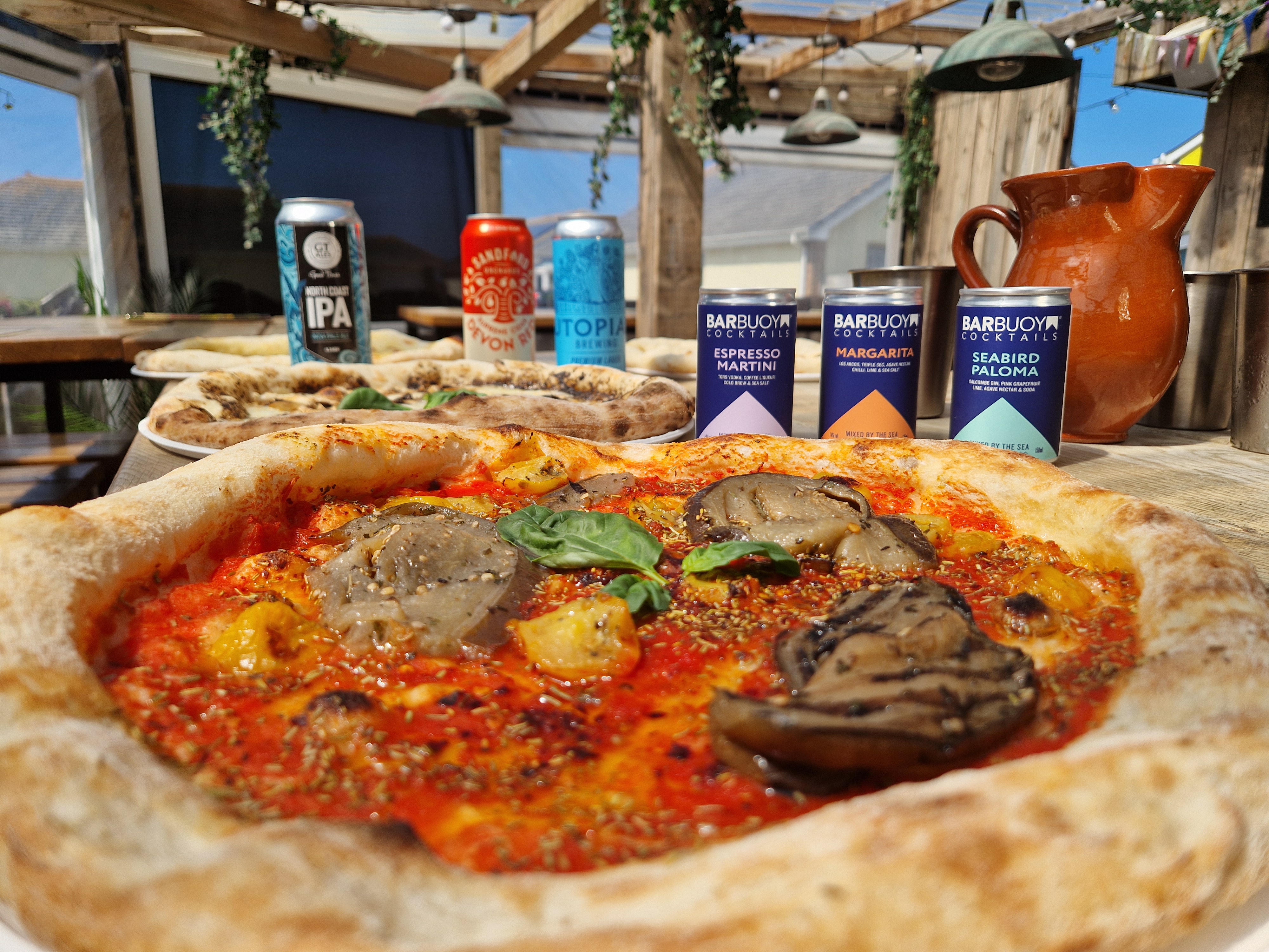Pizza and drink pairing at Pig & Olive