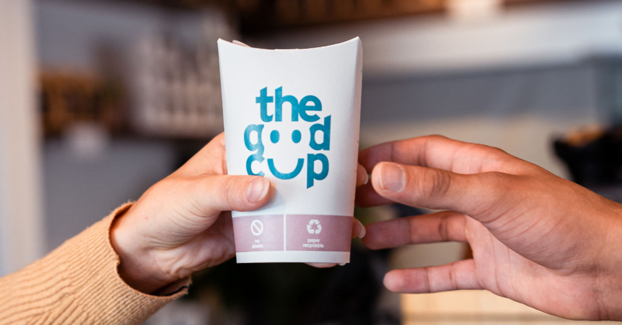 Comparison of Vegware PLA cups versus The Good Cup plastic-free alternative