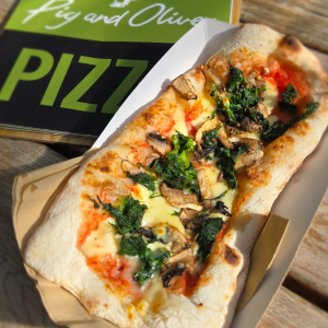 Mushroom and Spinach Pizzetta