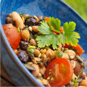 Nonna's Fresh, 5 bean, coriander and tomato side salad